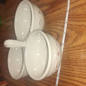 Longaberger Pottery 3 Section Server